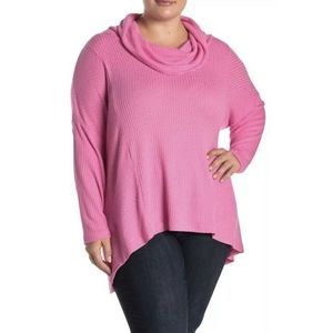 Catherine Malandrino Plus  1X Pink Sweater Tunic